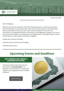 ERE division newsletter cover image